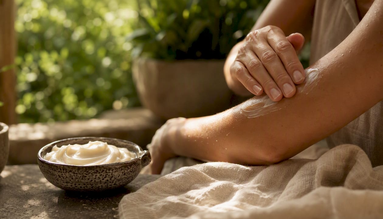 How to apply a body balm massage technique at home