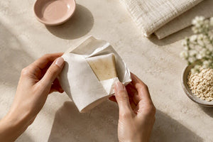Sapone senza olio di cocco con INCI completo per pelle sensibile