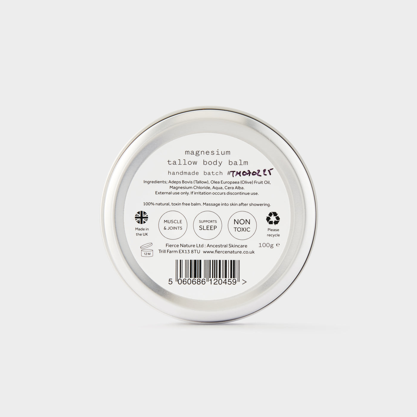 Peak Organics Magnesium & Grass-Fed Beef Tallow Balm - Natural Skincare, Made In Australia
